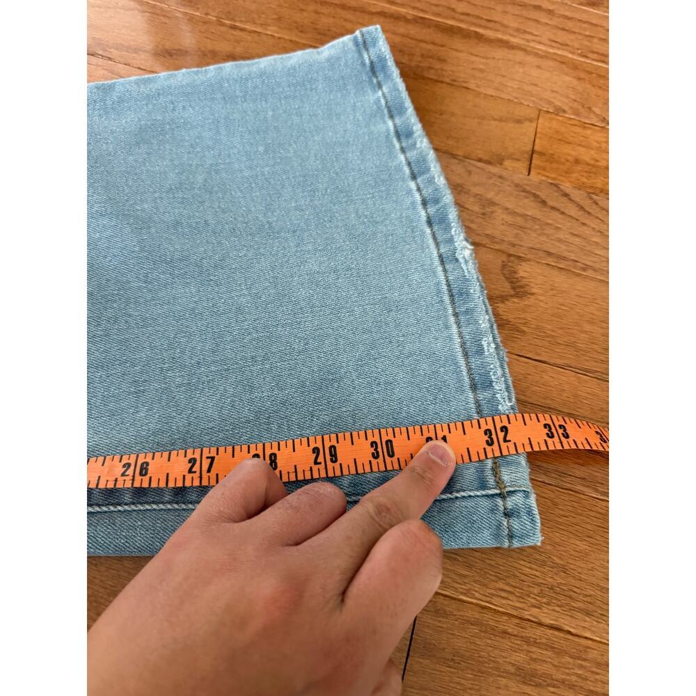 KanCan | Light Wash Denim Flare Distressed Jeans Sz 11/29 Western Preppy - Picture 9 of 9
